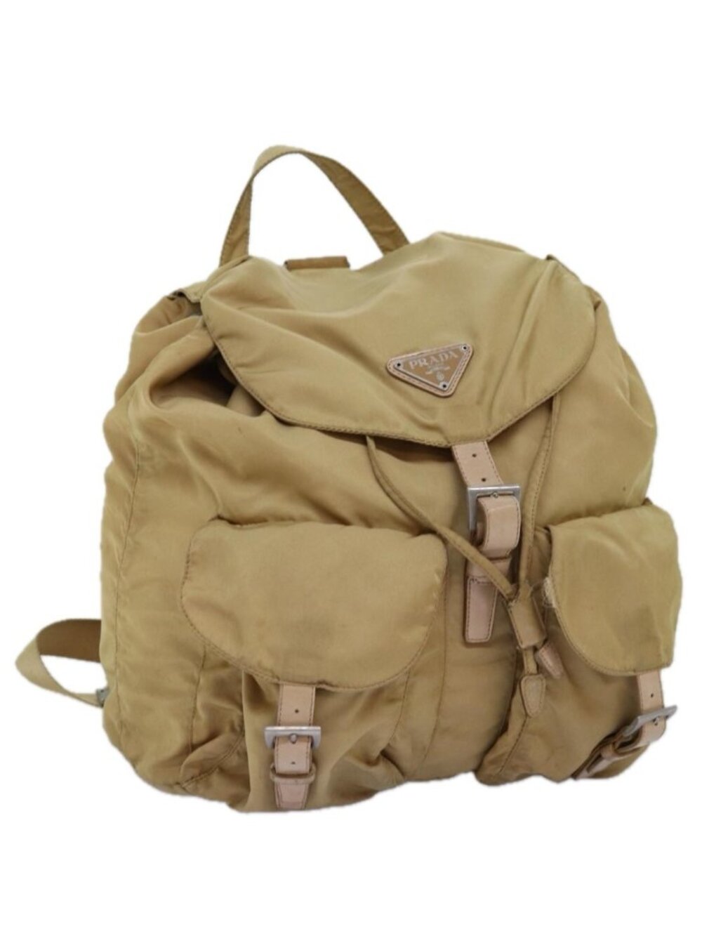PRADA Backpack Nylon Beige
